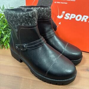 J Sport Women's Violet Black Boots Size 8‎